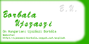 borbala ujszaszi business card