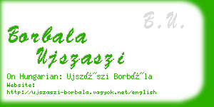 borbala ujszaszi business card